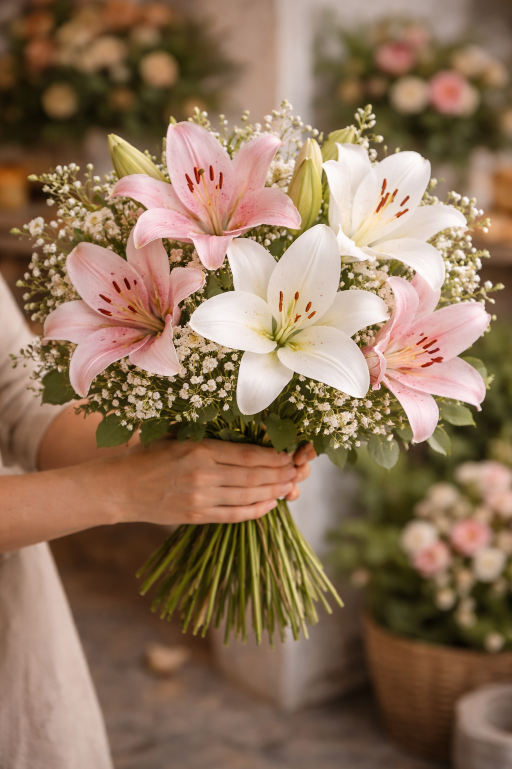 Florist bei der Arbeit